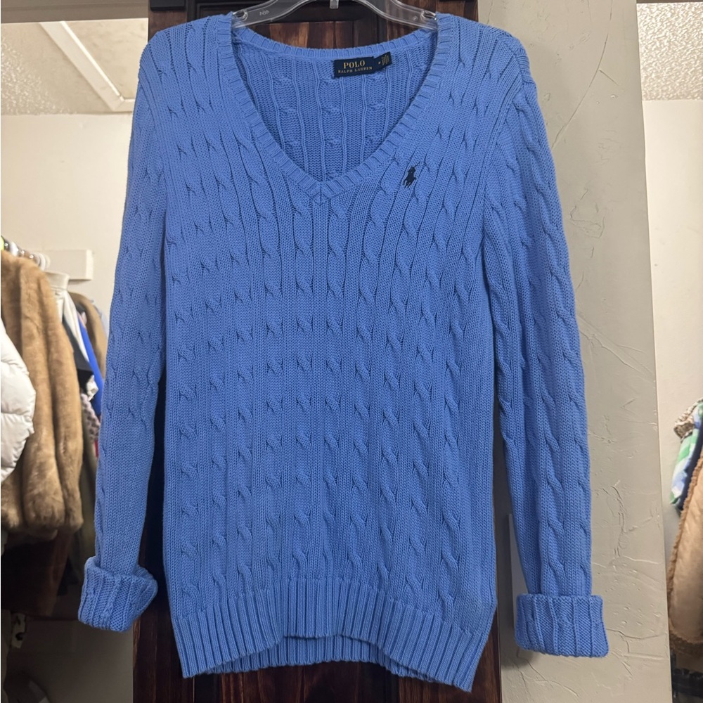 Polo Ralph Lauren Blue Cable Knit Sweater